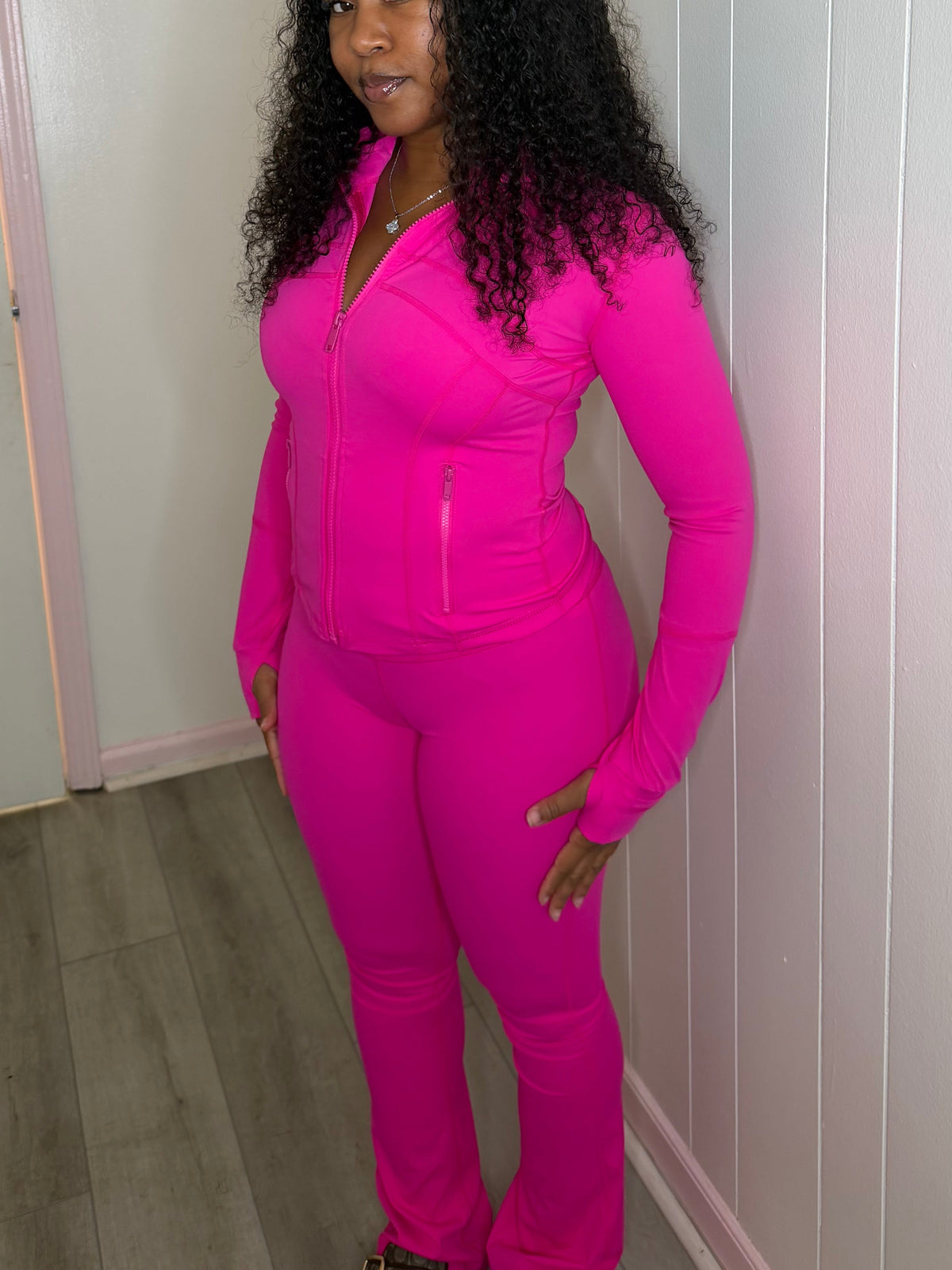 LUVME Pink Athleisure Set