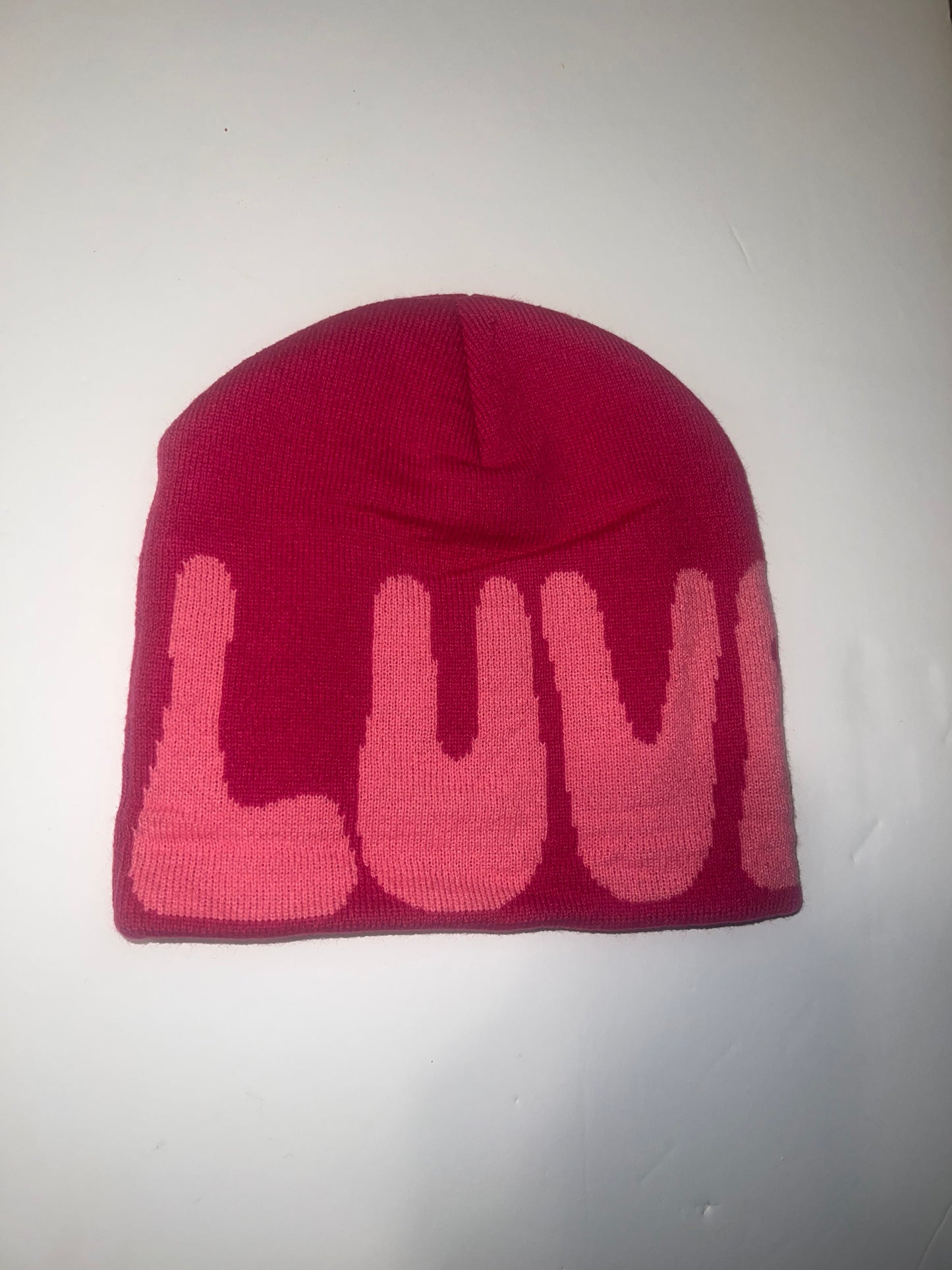 Luvmor pink beanie